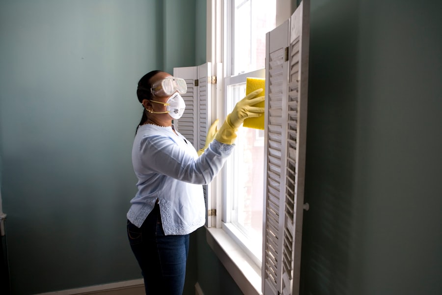 Housekeeping professional cleaning a facility